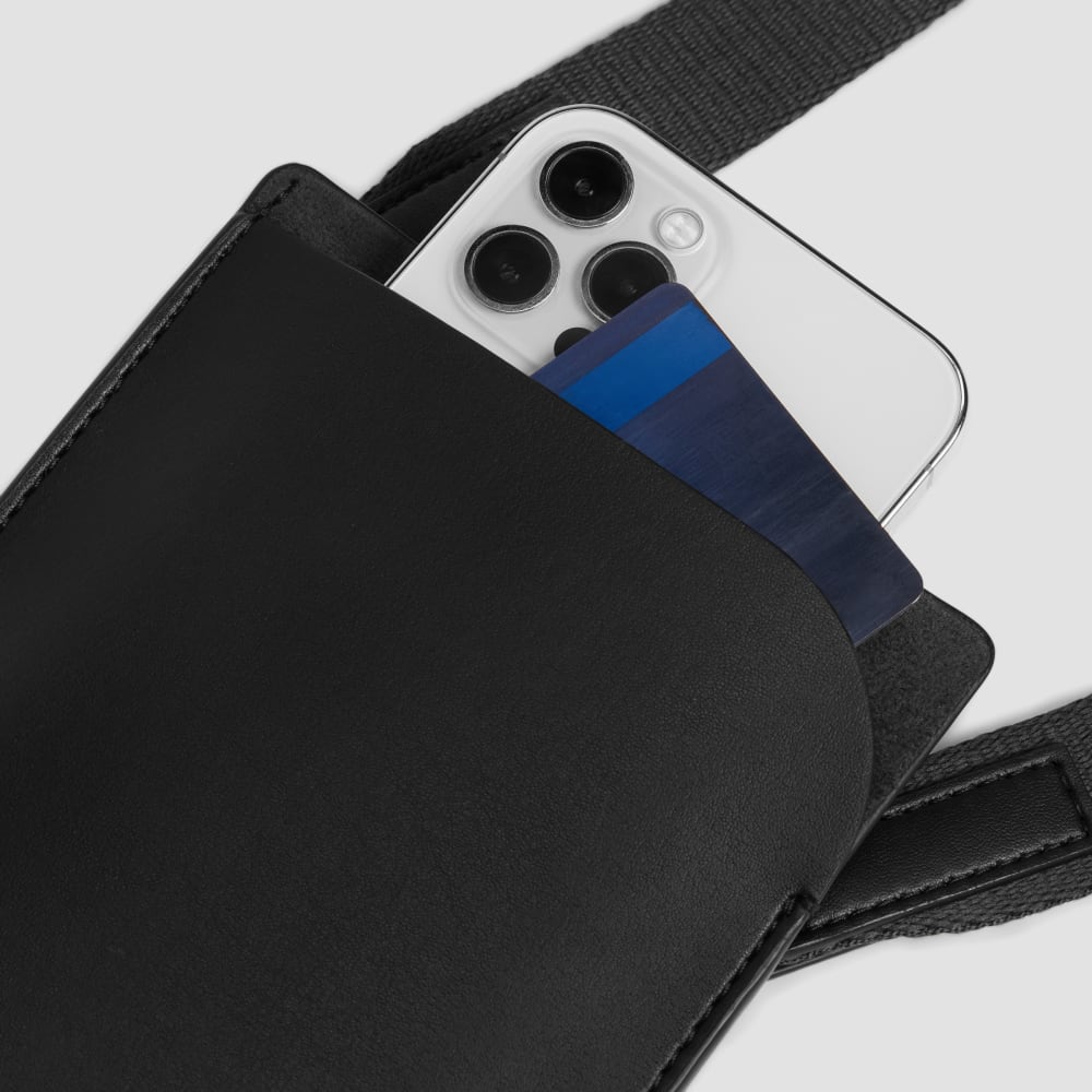 The Cactus Leather Mini Sling Bag | Black