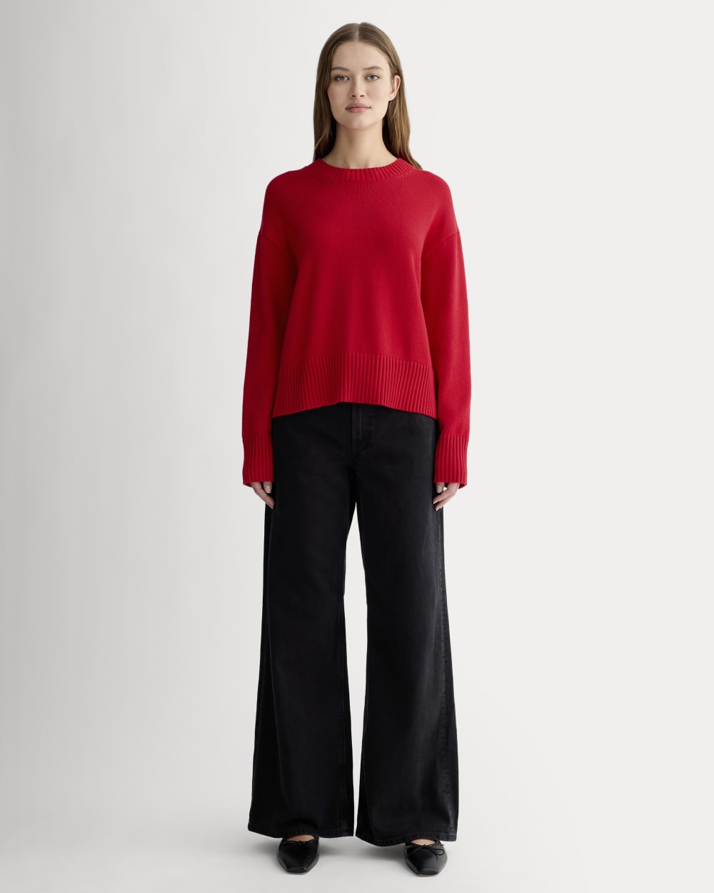 The Boxy Sweater in Everyday Cotton | Classic Red