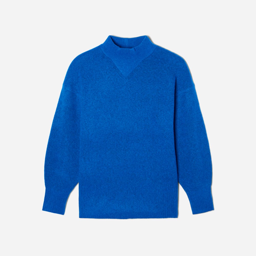 The Cozy-Stretch Pullover | Heathered Lapis Blue