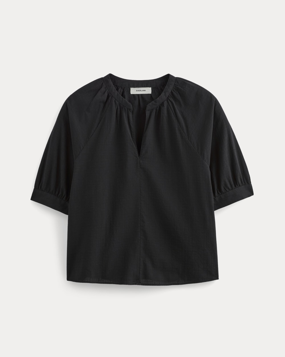 The Gauze Gathered Top | Black