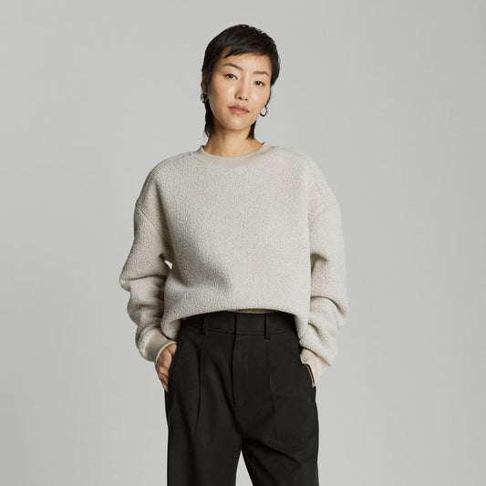 The ReNew Teddy Oversized Crew | Oat