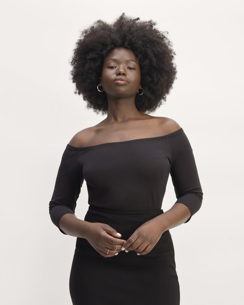 The Form Off-Shoulder Top | Black