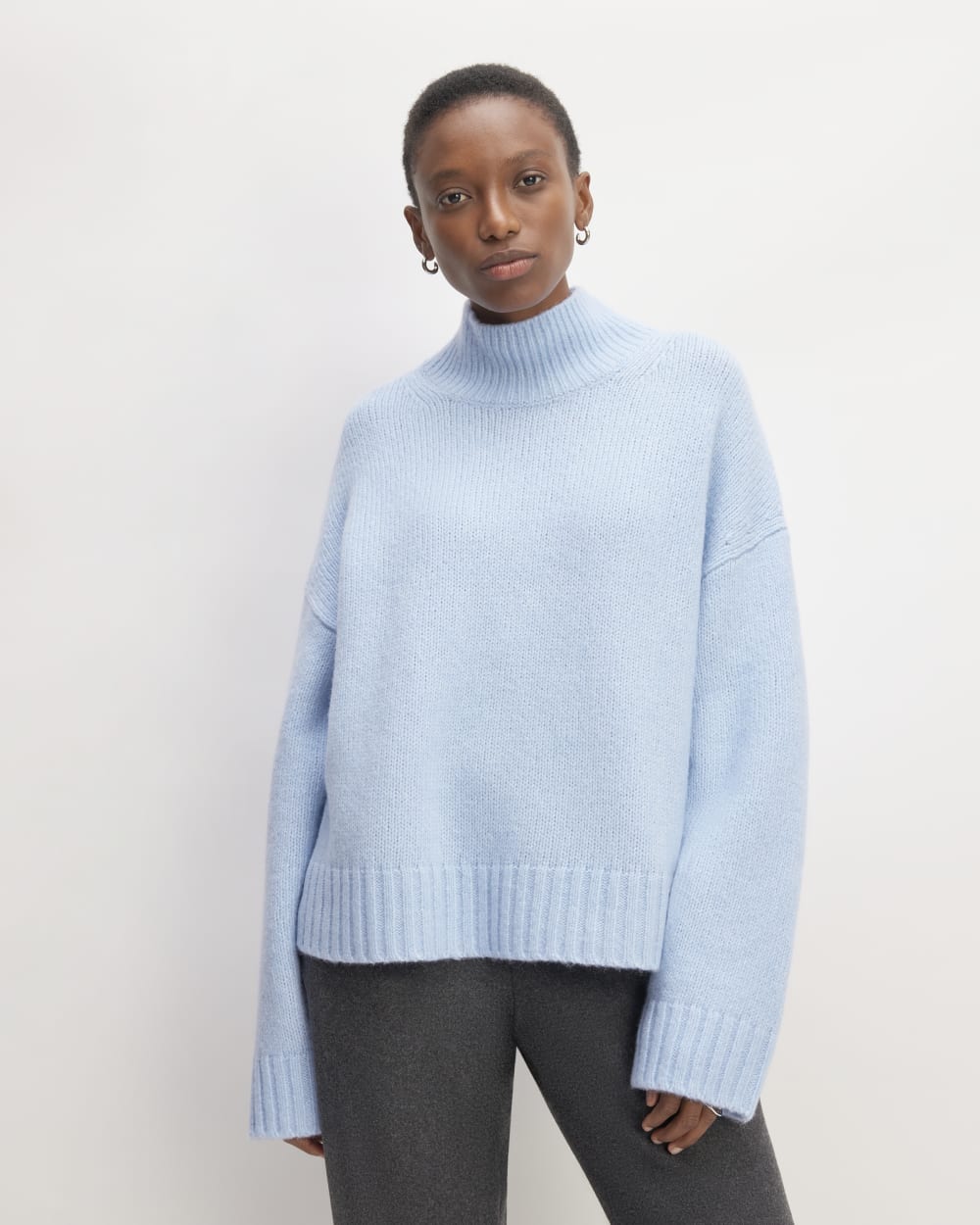 The Cloud Oversized Turtleneck | Chambray Blue
