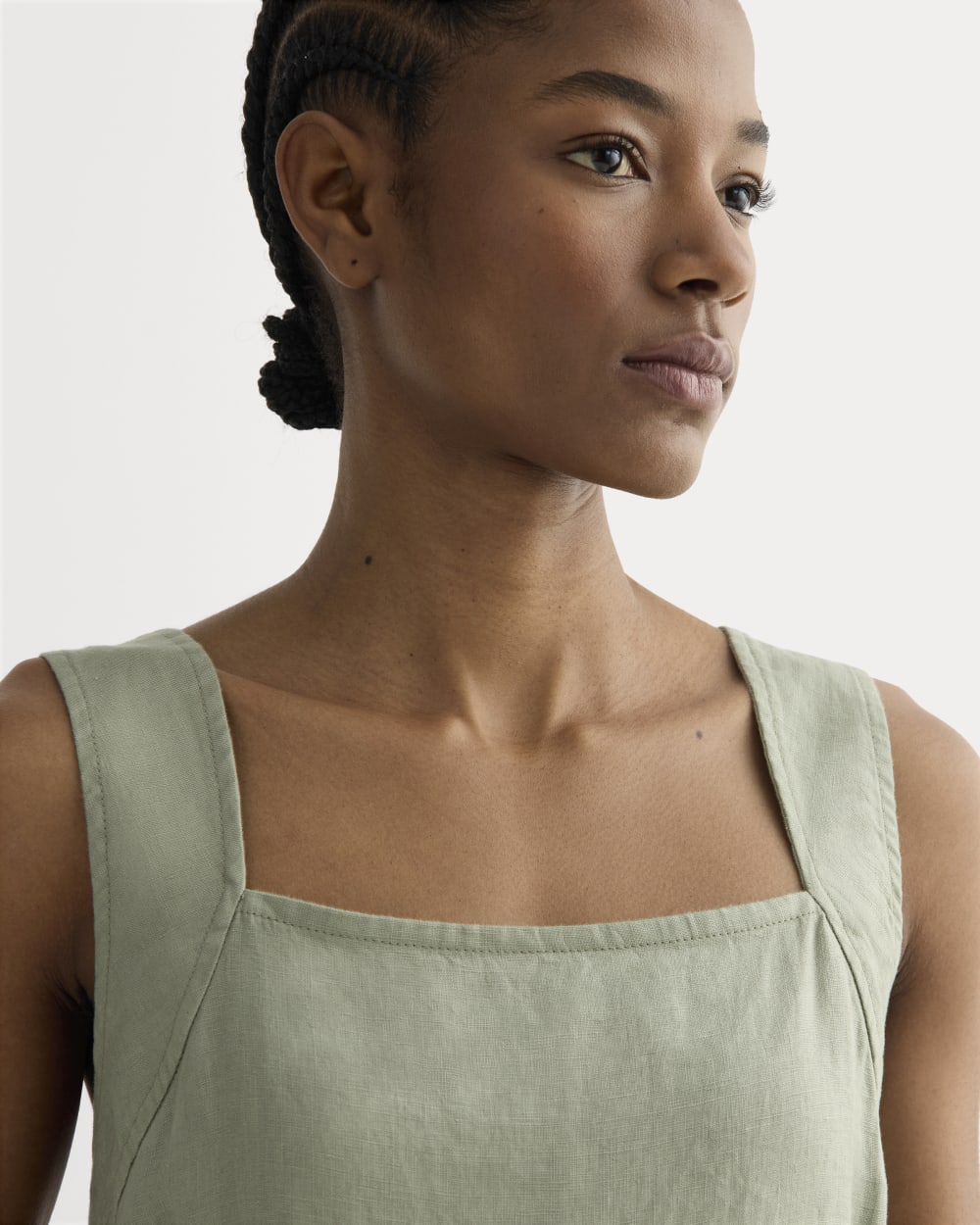 The Utility Coverall in Linen | Seagrass