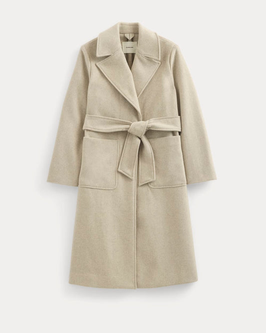 ReWool Belted Blanket Coat | Heather Wheat
