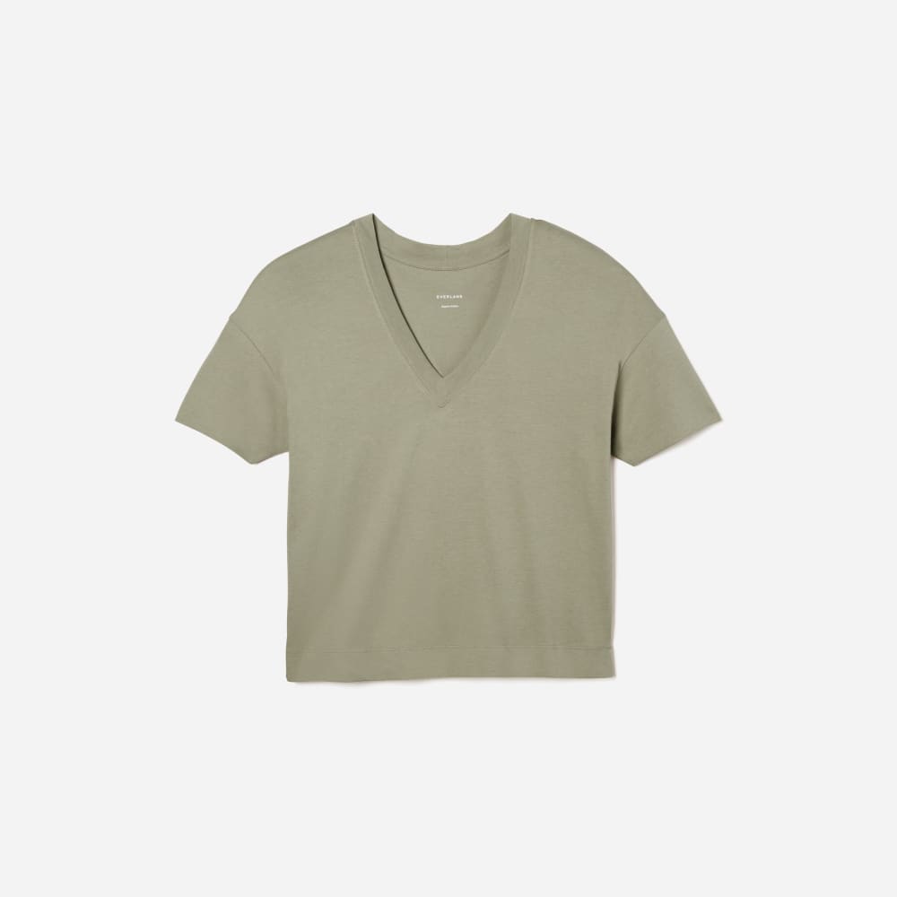 The Organic Cotton Slouchy V-Neck | Reed
