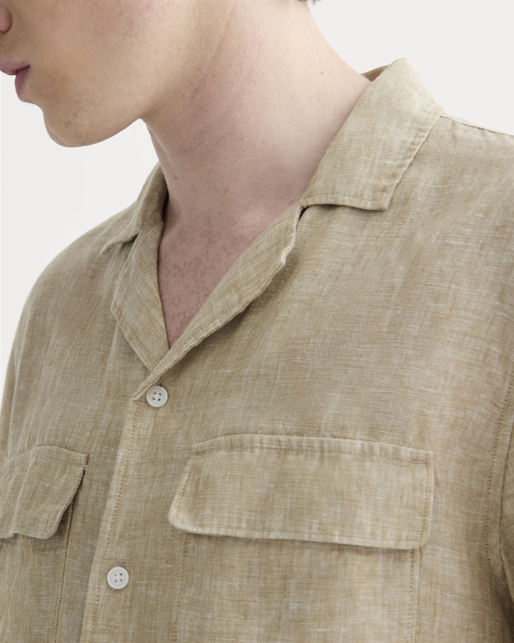 The Resort Shirt in Linen | Cornstalk Chambray