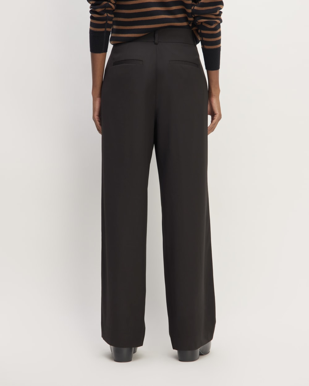 The Italian Wool Way-High® Drape Pant | Black