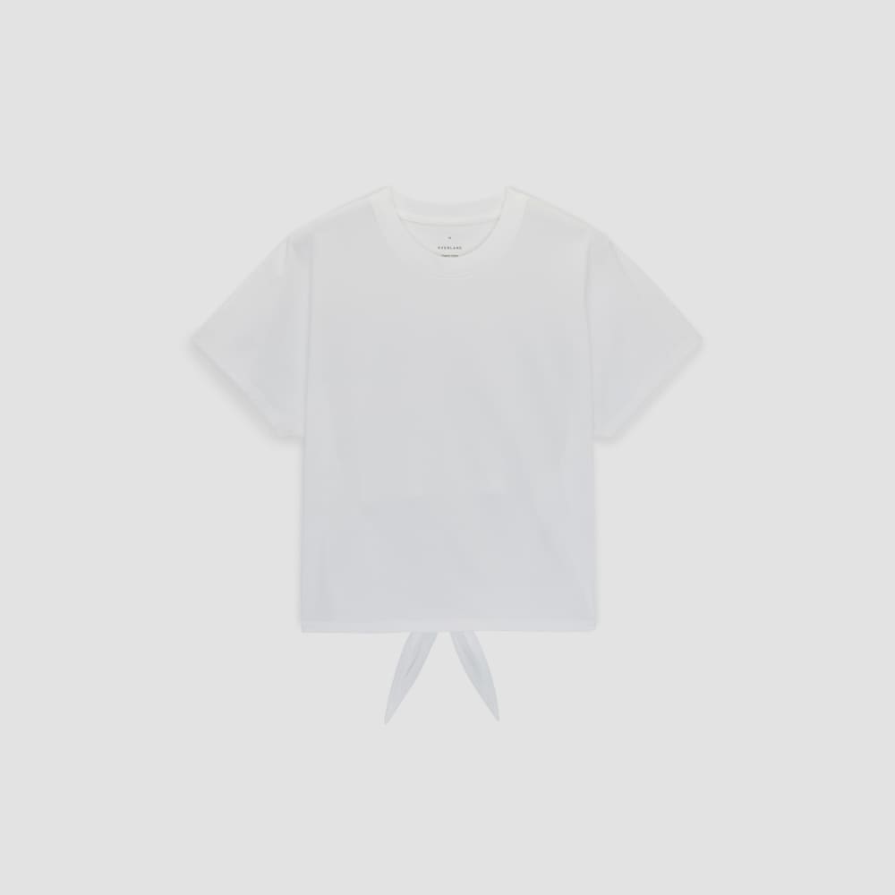 The Organic Cotton Tie Back Tee | White