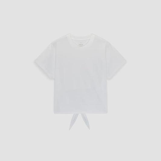 The Organic Cotton Tie Back Tee | White