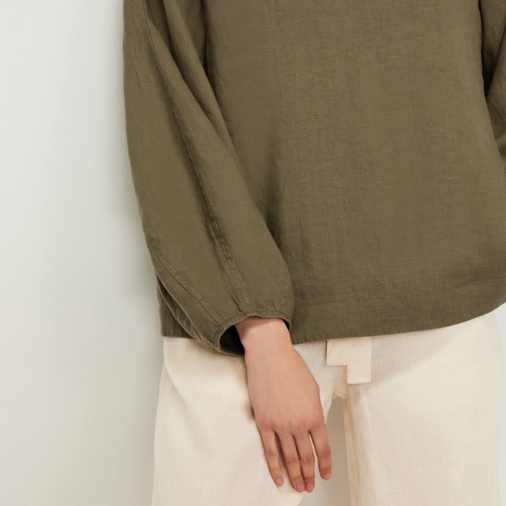 The Linen Long-Sleeve Top | Kalamata