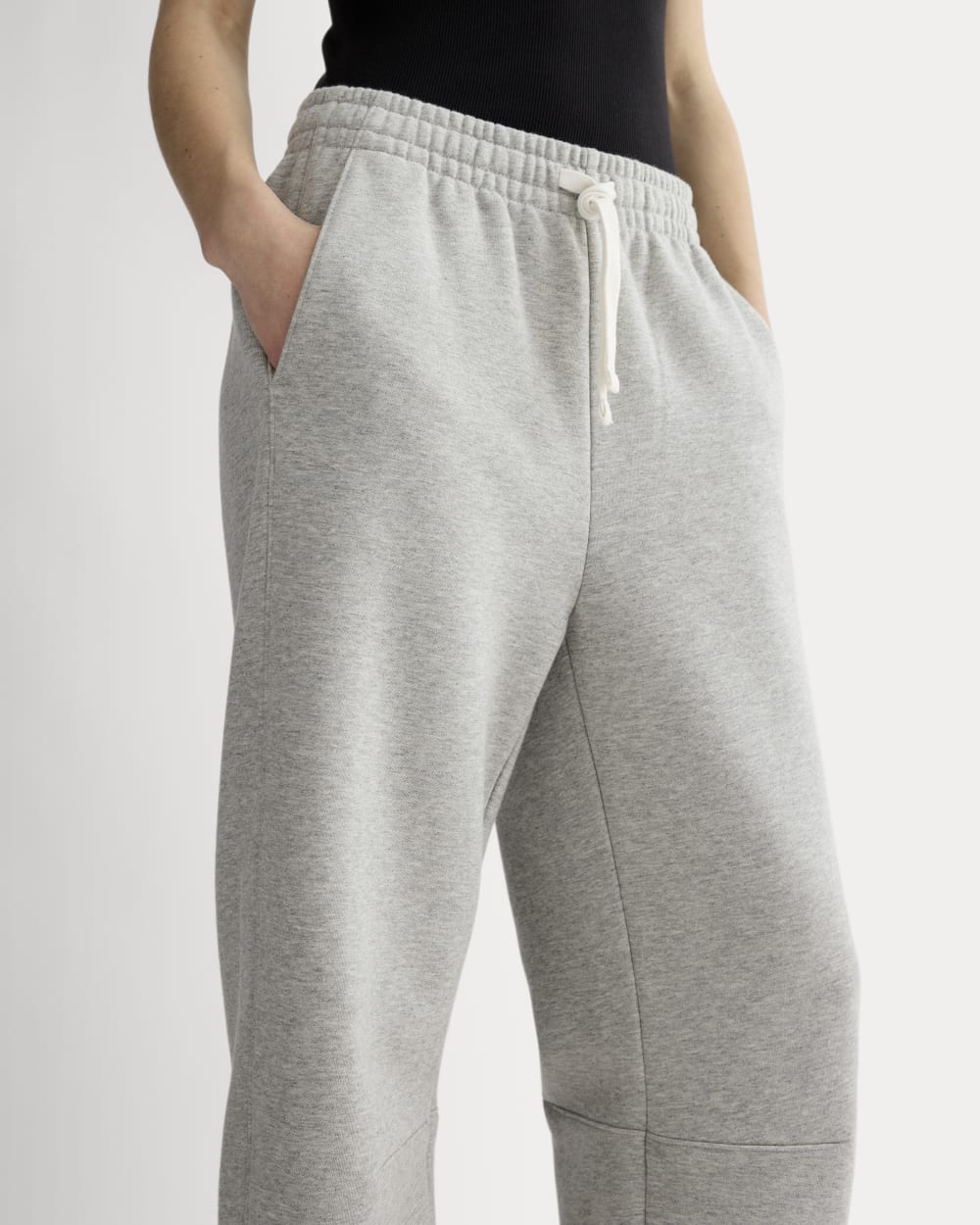 Luxe Fleece Barrel Sweatpant | Heathered Grey