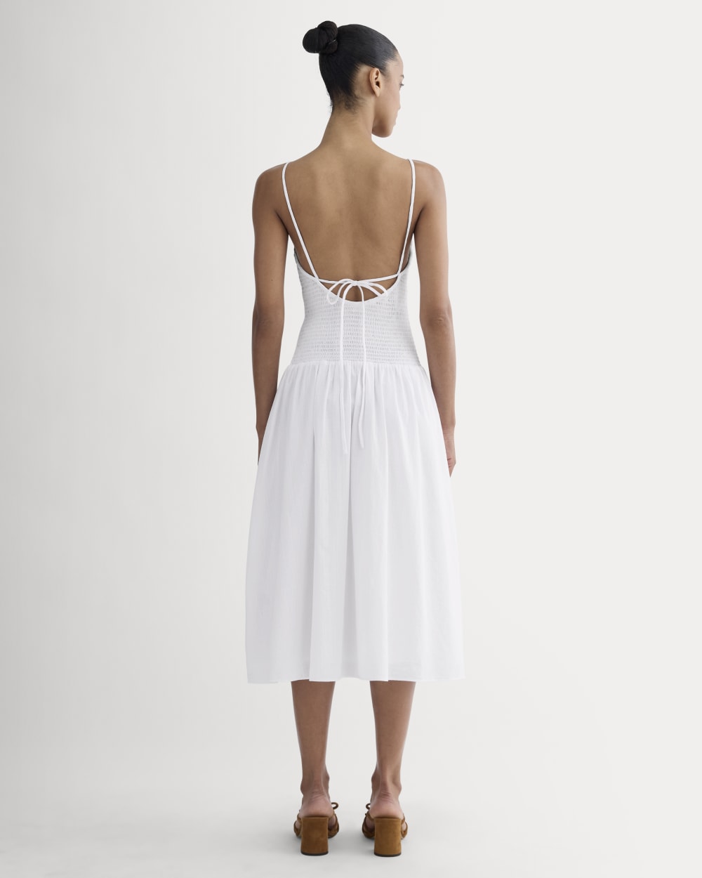 The Gauze Open-Back Dress | White