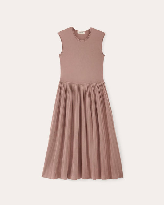 The Knit Pleated Dress | Dusty Rose