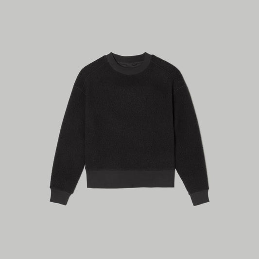 The ReNew Teddy Oversized Crew | Black