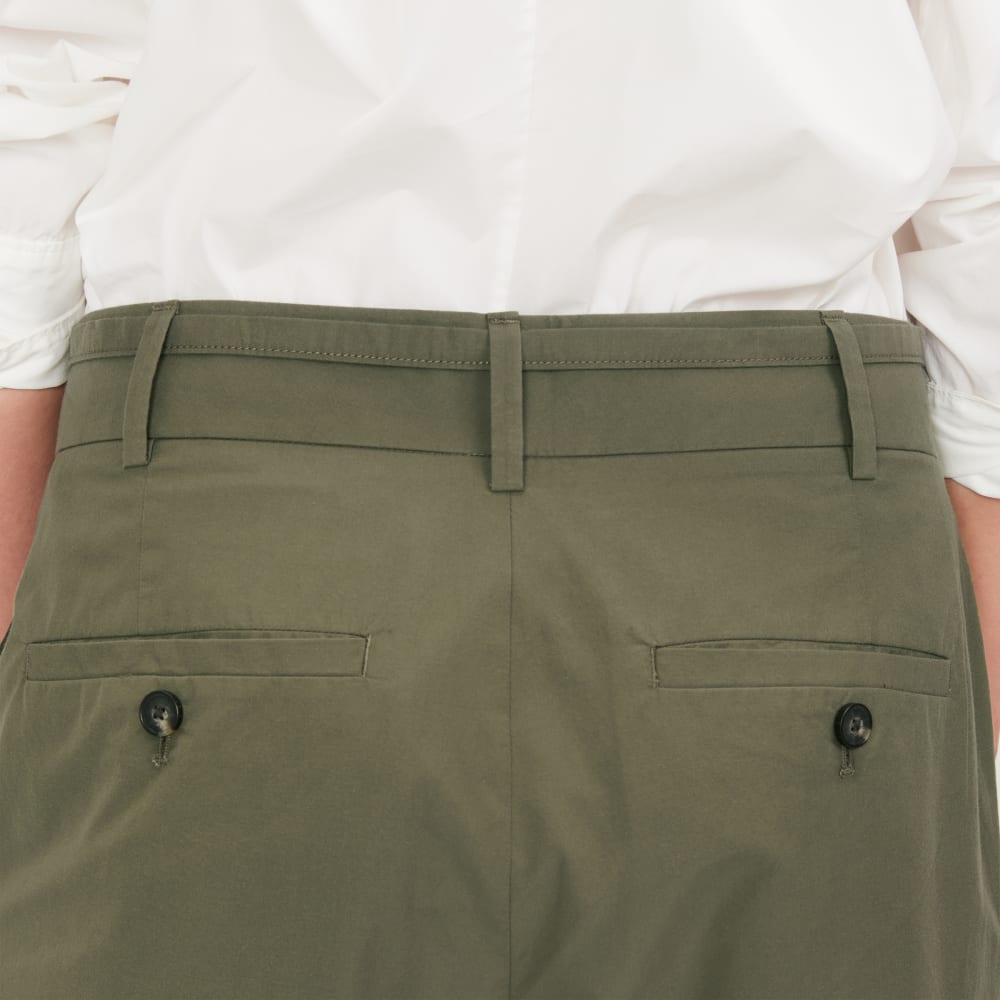 The Poplin Pleated Taper Pant | Kalamata