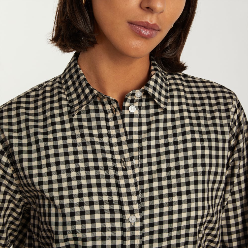 The Must-Have Shirt in Silky Cotton | Black / Canvas Gingham