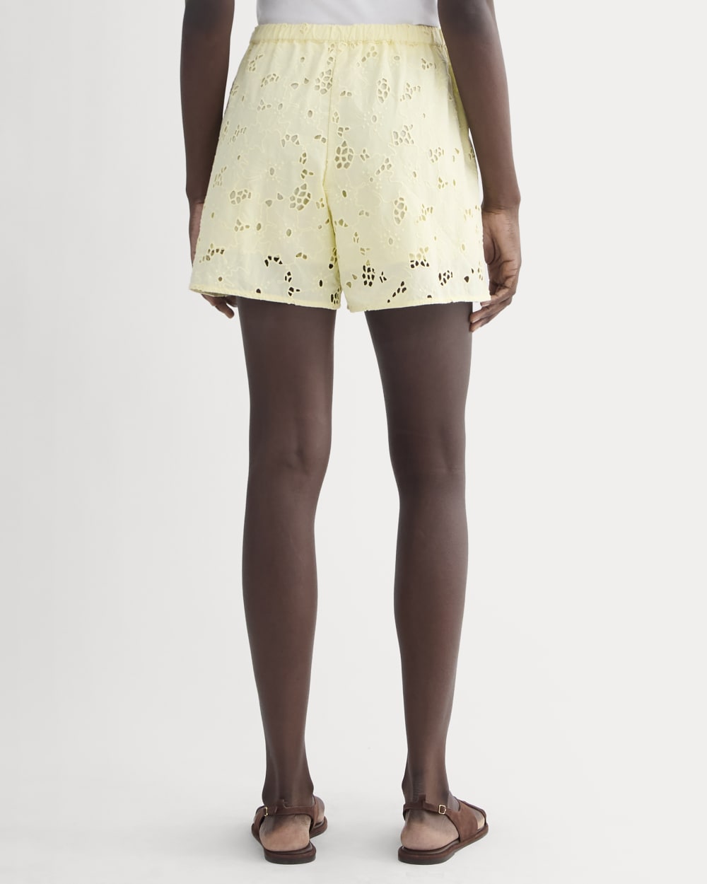 The Eyelet Pull-On Short | Light Yellow