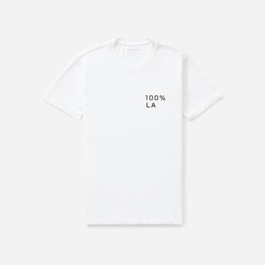 The 100% LA Cotton Box-Cut Tee | White / Black