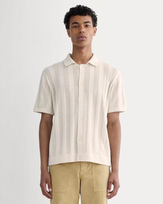 The No-Sweat Ribbed Polo | Birch