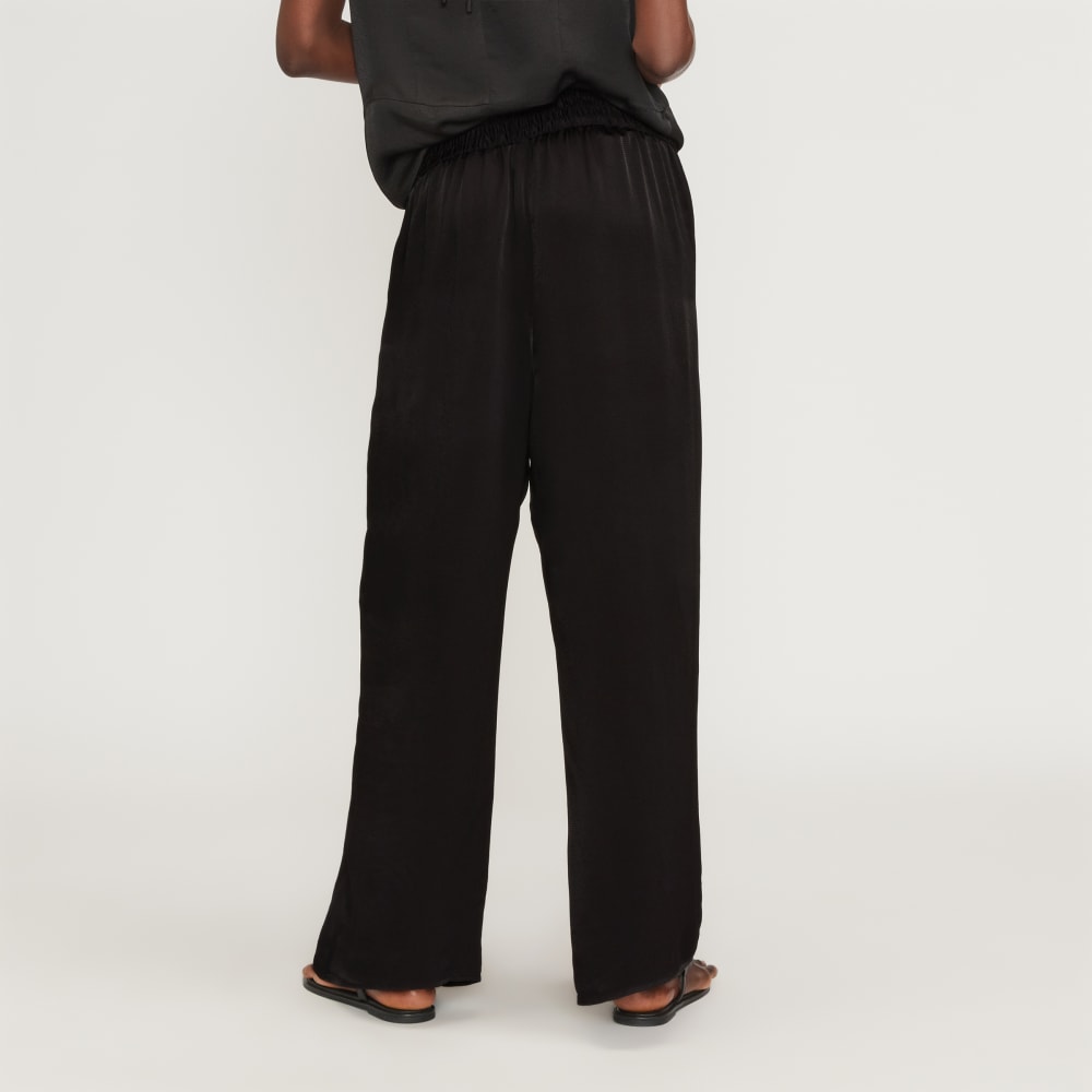 The Satin Pull-On Pant | Black