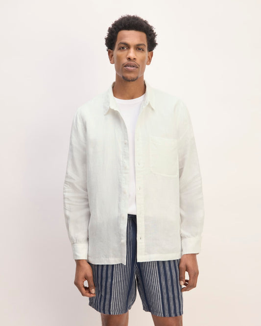 The Linen Straight Hem Shirt | White