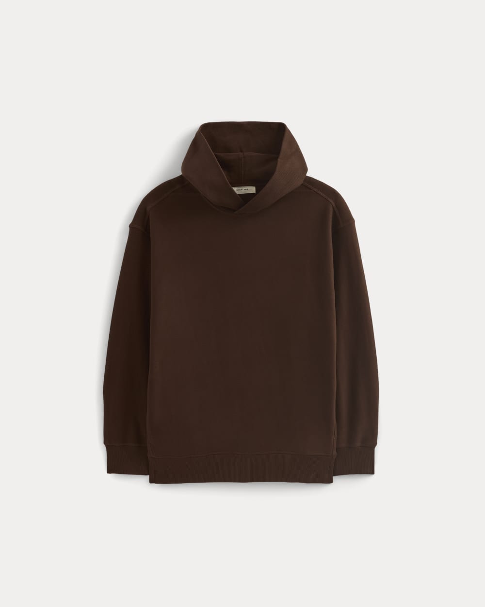 Twill Terry Jacquard Hoodie | Dark Mahogany