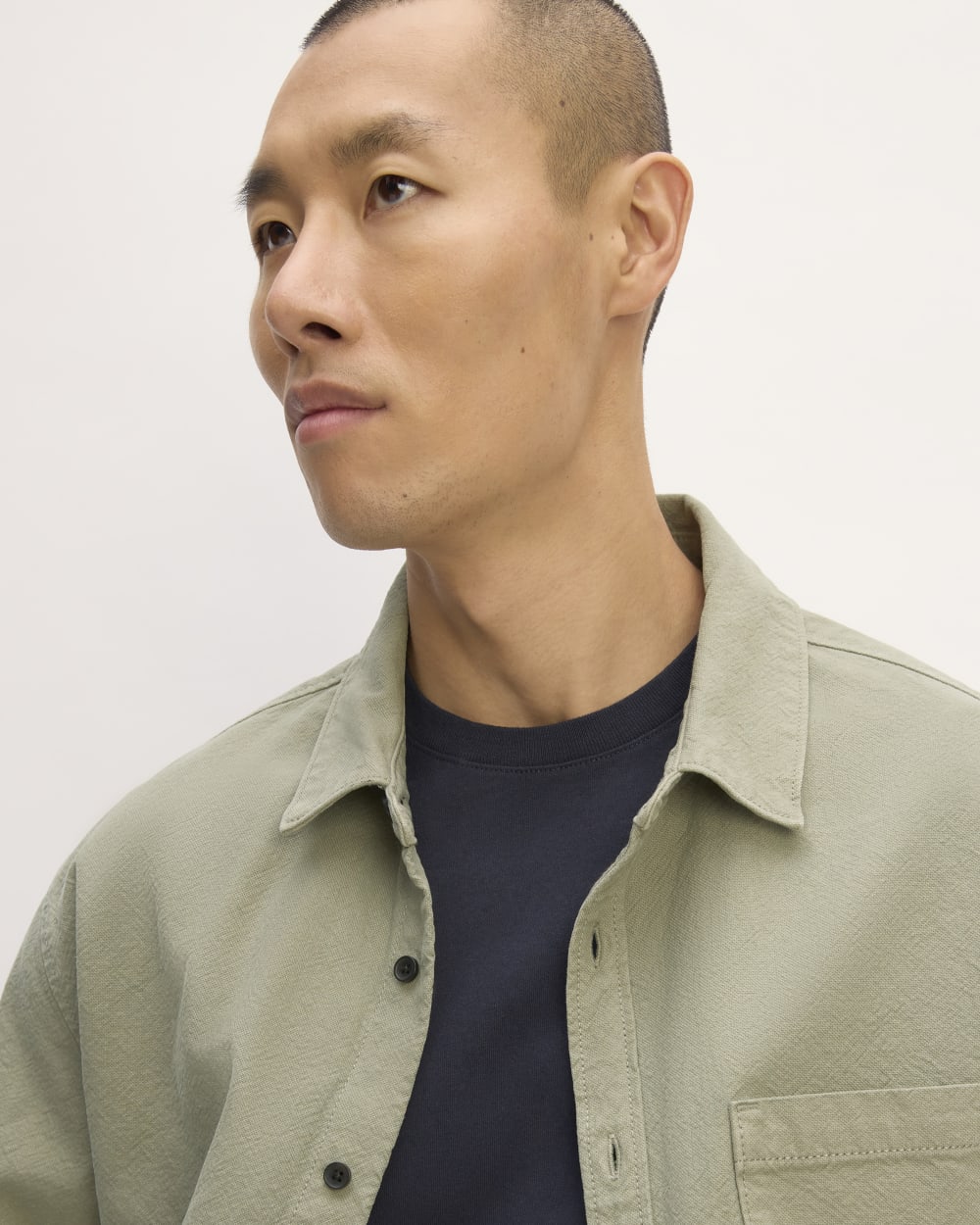 The Canvas Organic Cotton Overshirt | Sage Green