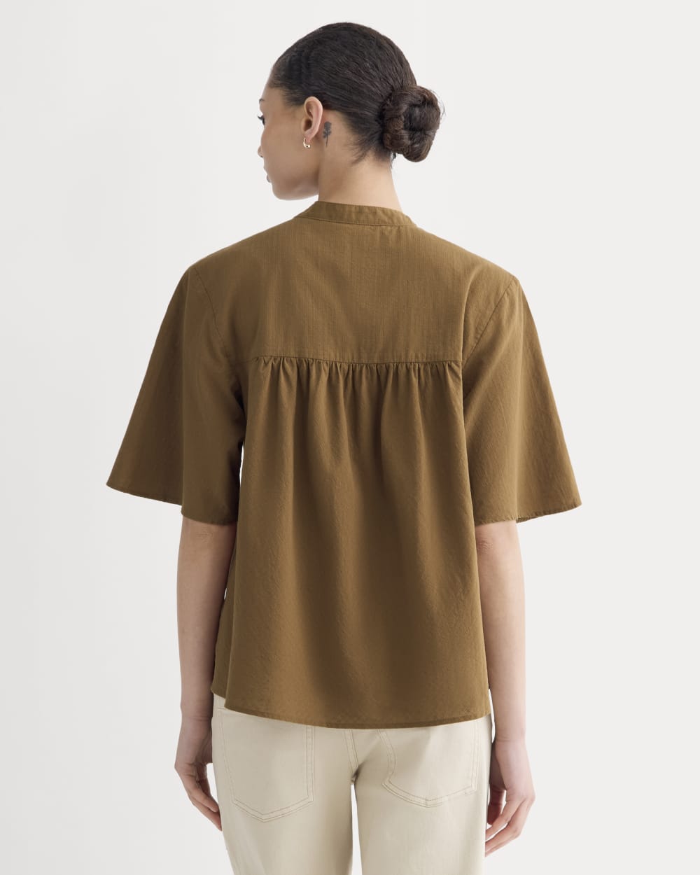 The Gauze Tie-Front Shirt | Toffee