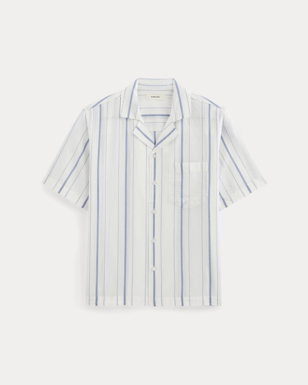 The Textured Resort Shirt | Bone / Dutch Blue