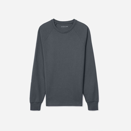 The Premium-Weight Long-Sleeve Crew | Uniform | Slate