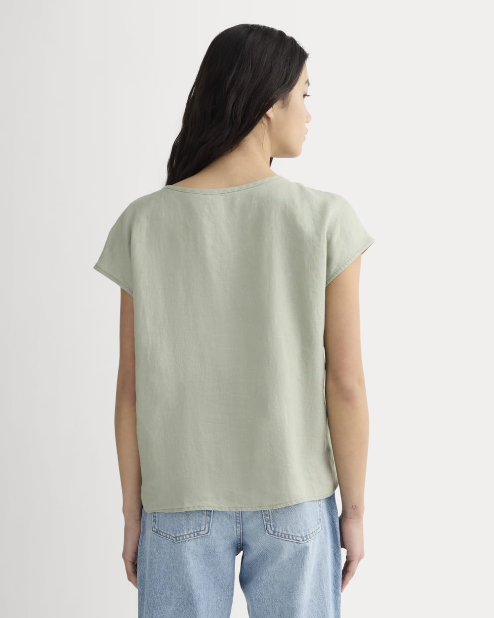 The Muscle Top in Linen | Seagrass