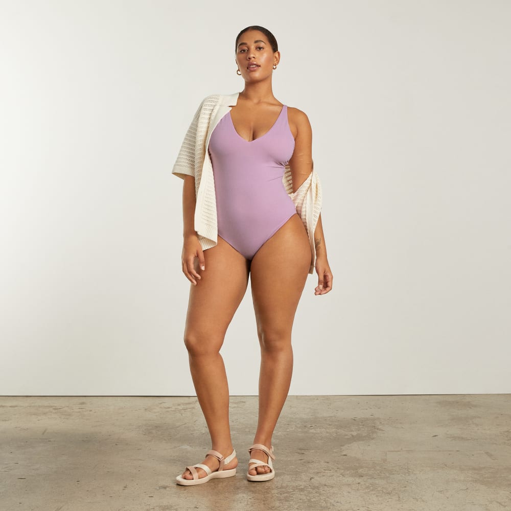 The V-Neck One-Piece | Lilac
