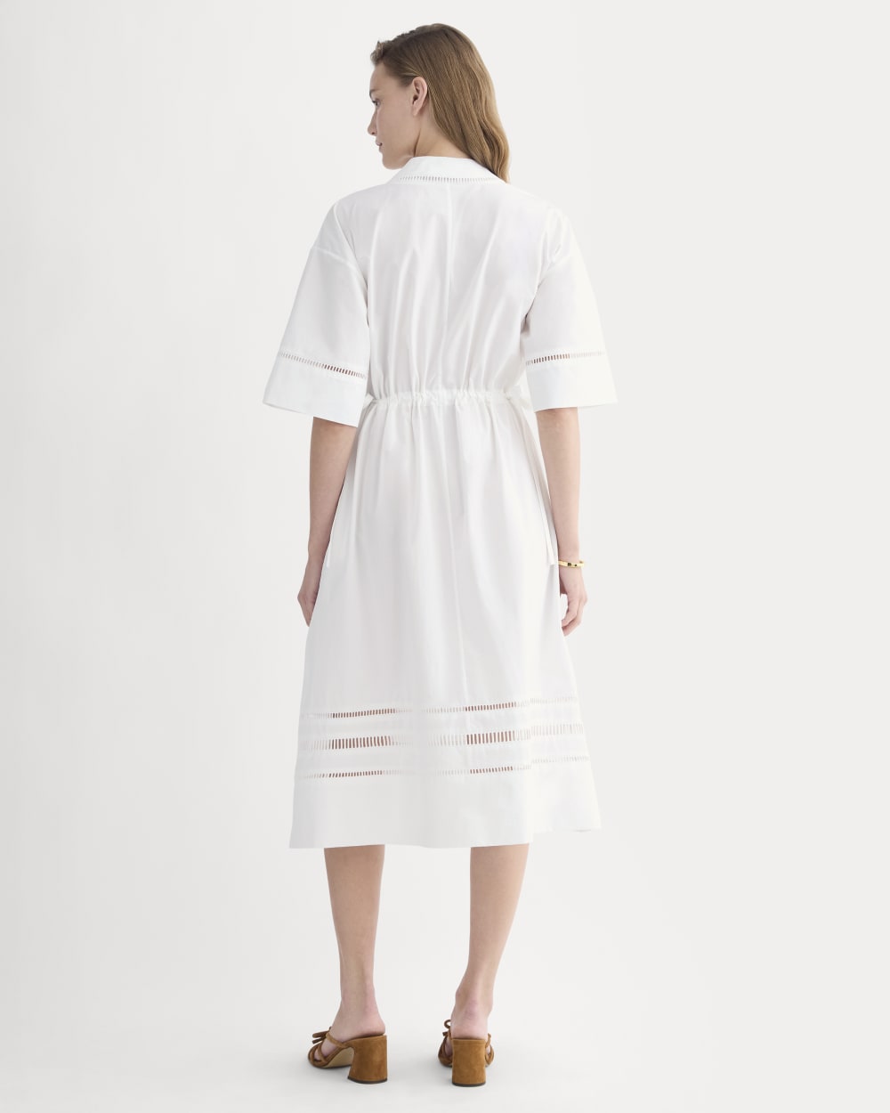 The Lace Trim Caftan Dress | White