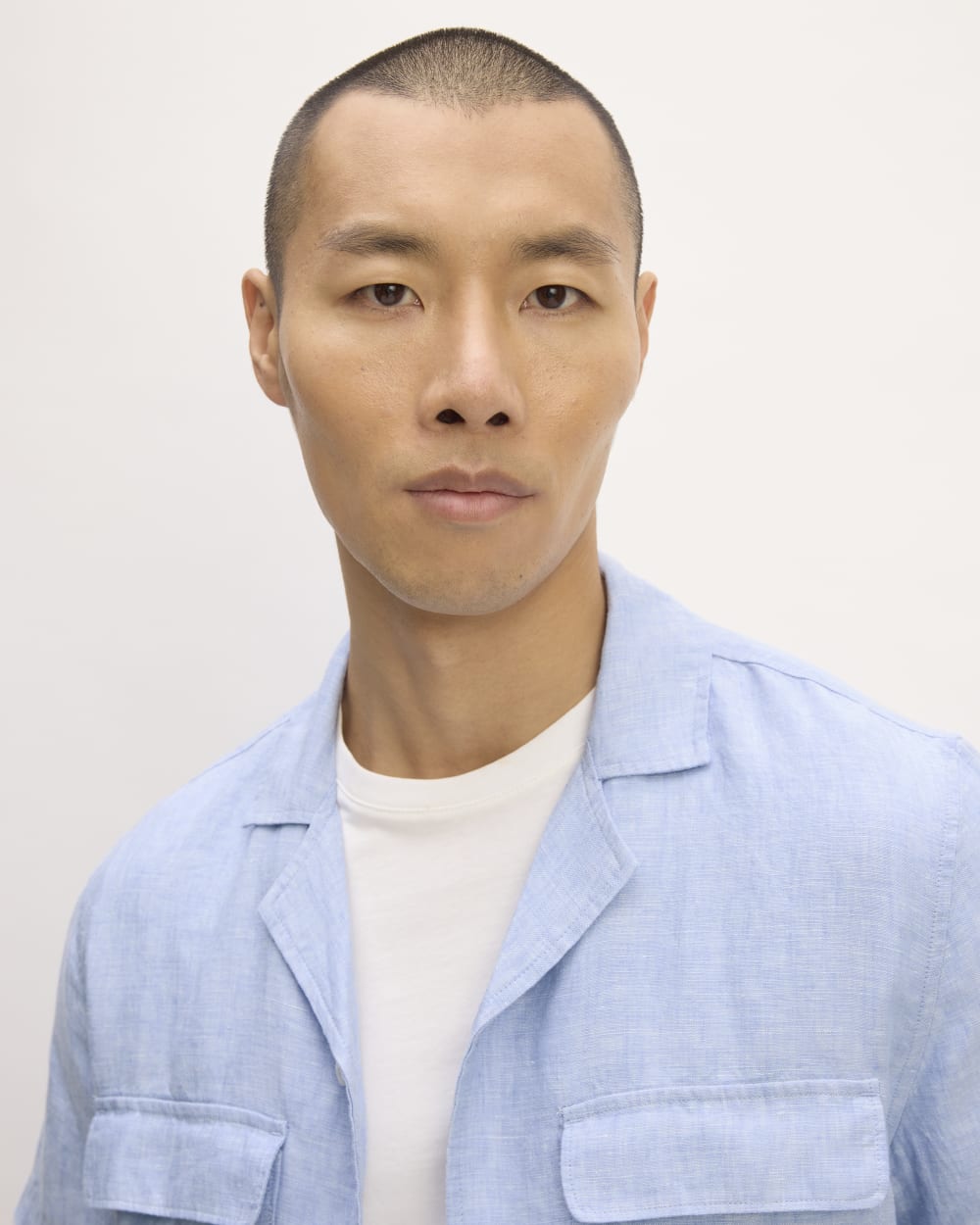 The Resort Shirt in Linen | Light Blue