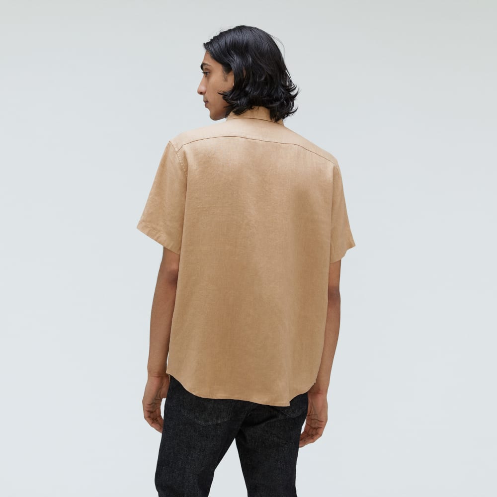 The Classic Short-Sleeve Shirt in Linen | Iced Coffee