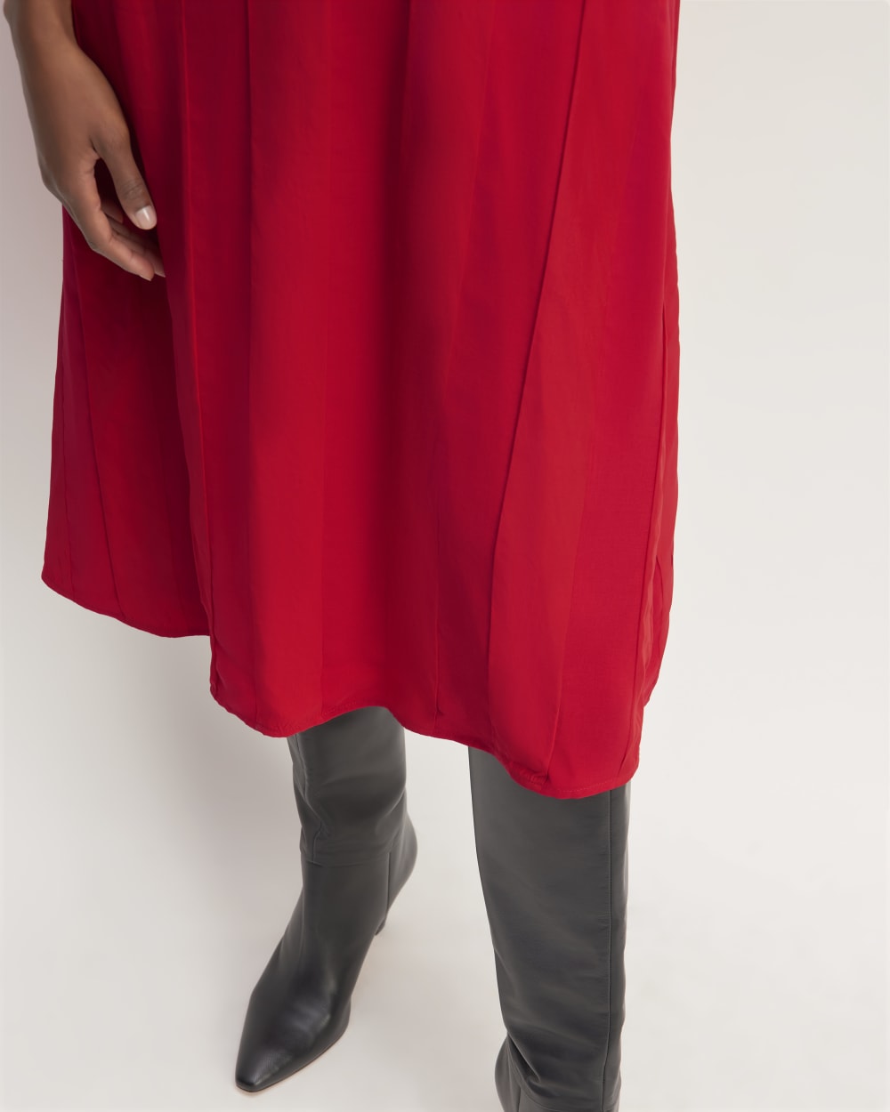 The City Stripe Ruched Dress | Haute Red