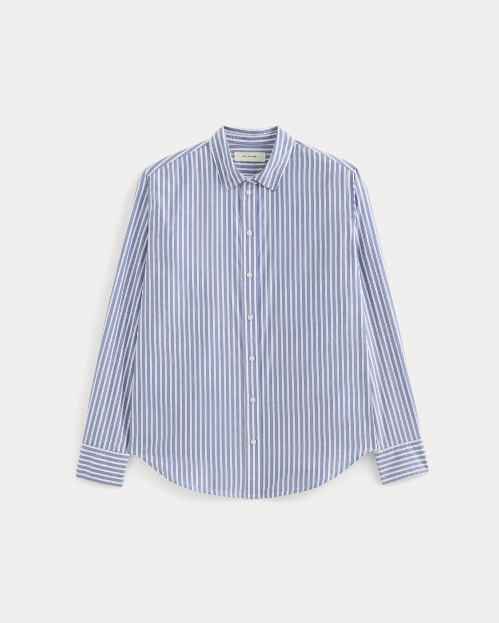 The Must-Have Shirt in Silky Cotton | Bone / Mazarine Blue