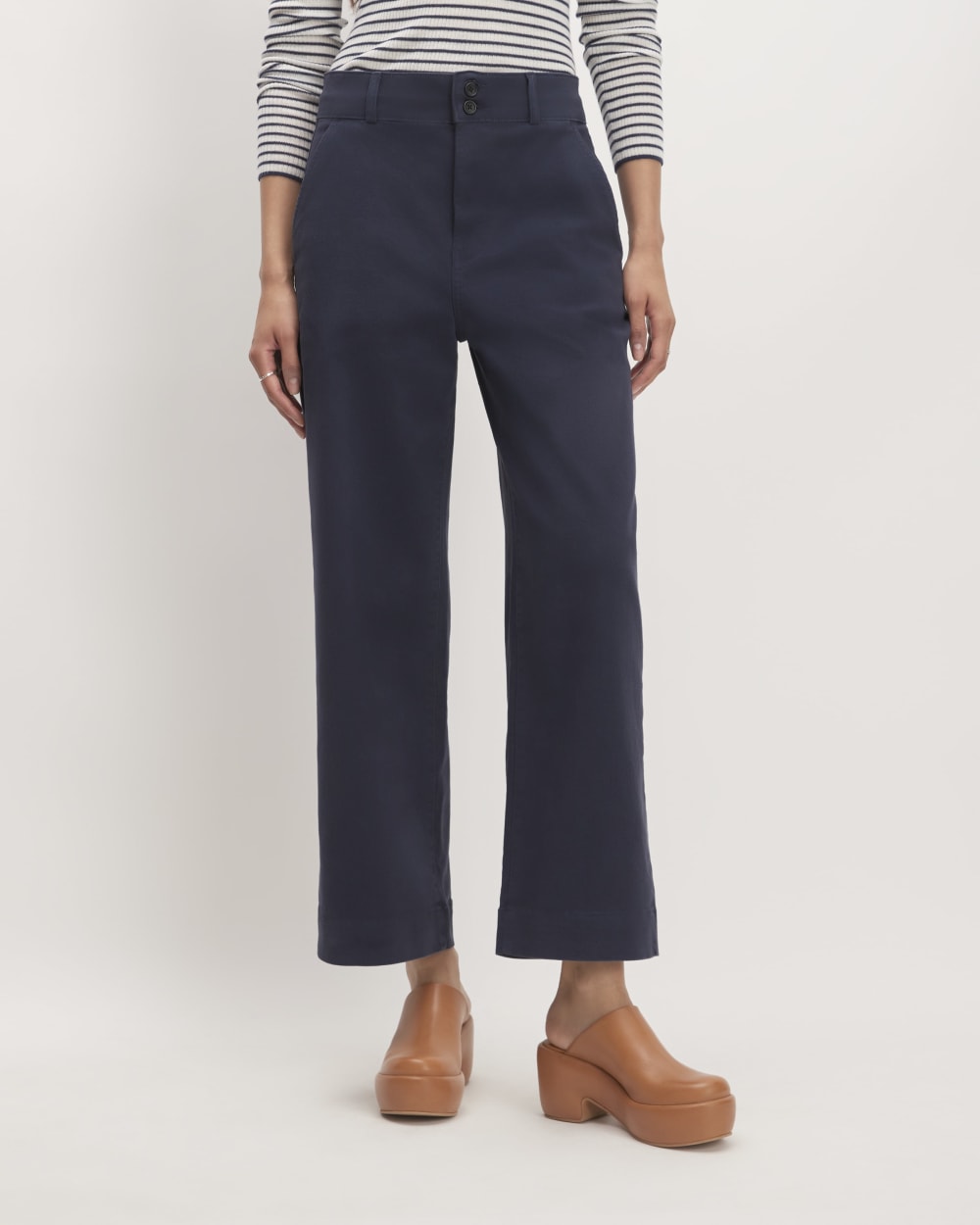 The Organic Wide-Leg Pant | Navy