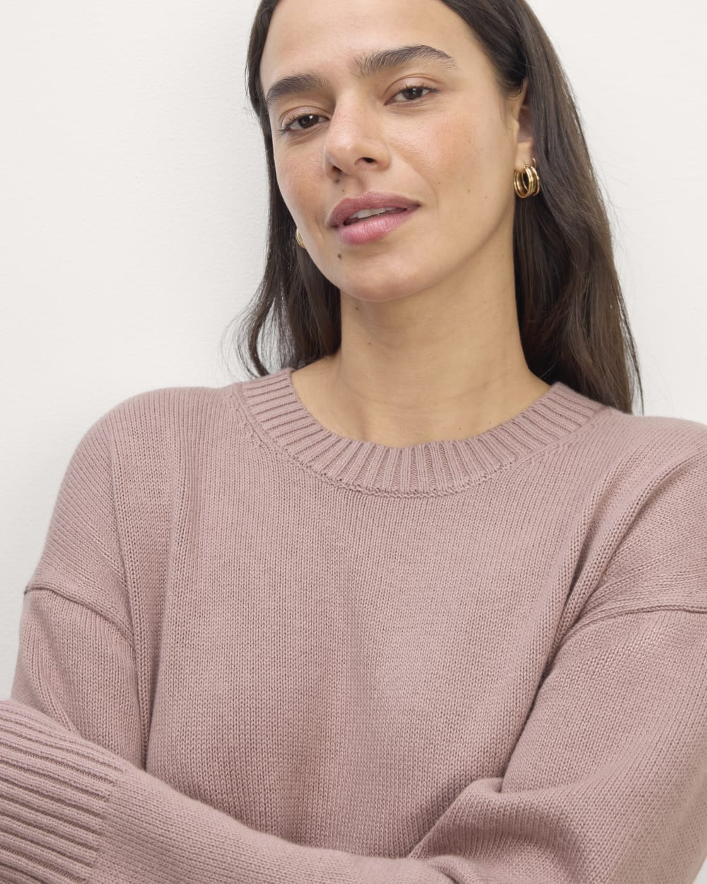 The Boxy Sweater in Everyday Cotton | Dusty Rose