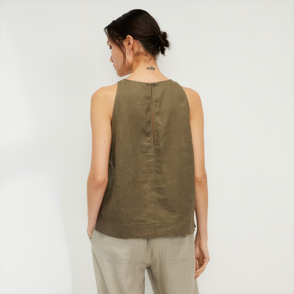 The Linen High-Neck Tank | Kalamata