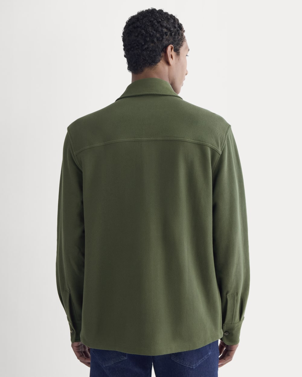 Relaxed Knit Utility Shirt | Dark Forest
