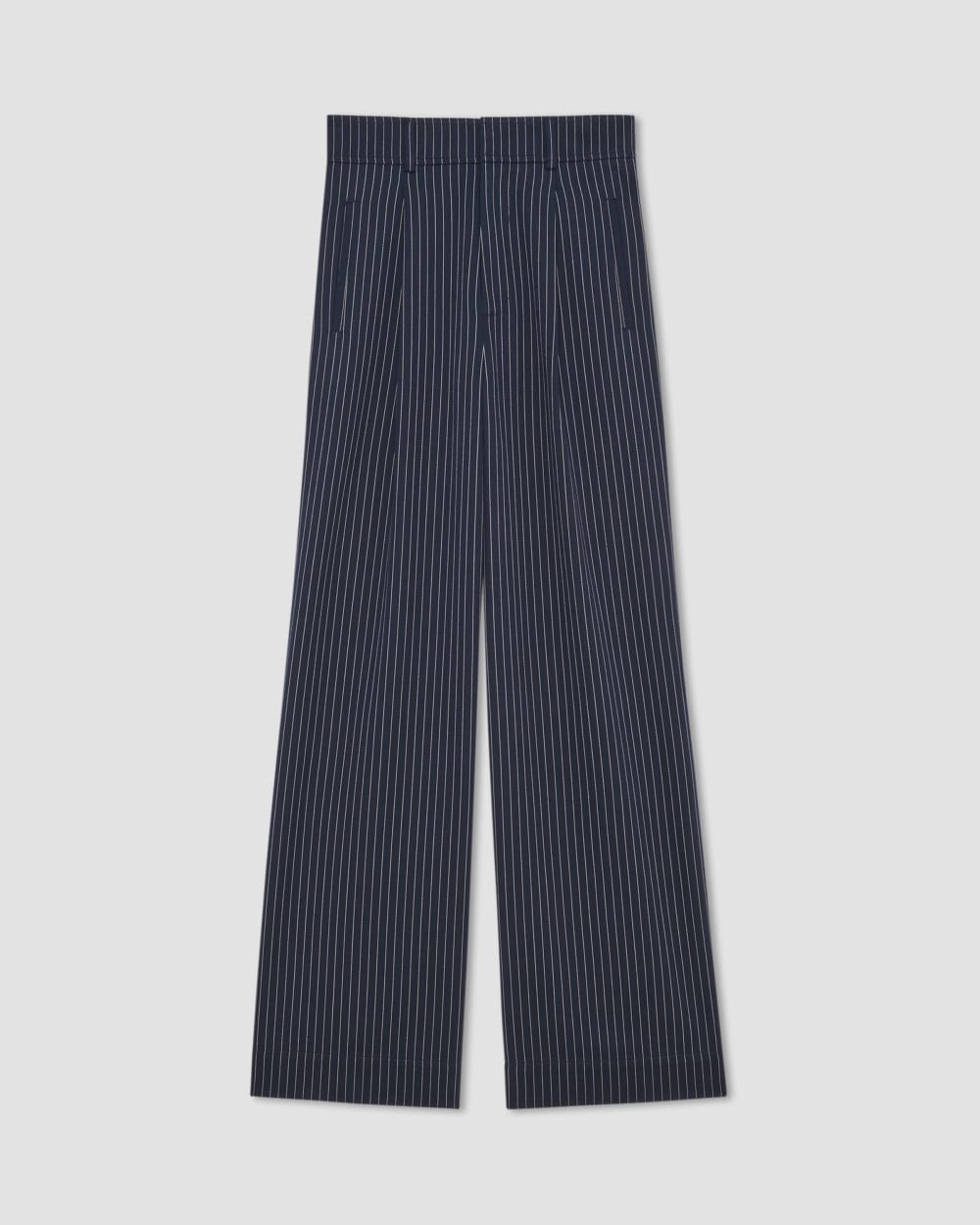 The Draper Pleated Pant in Buttersmooth | Navy / Bone | 30 Inseam