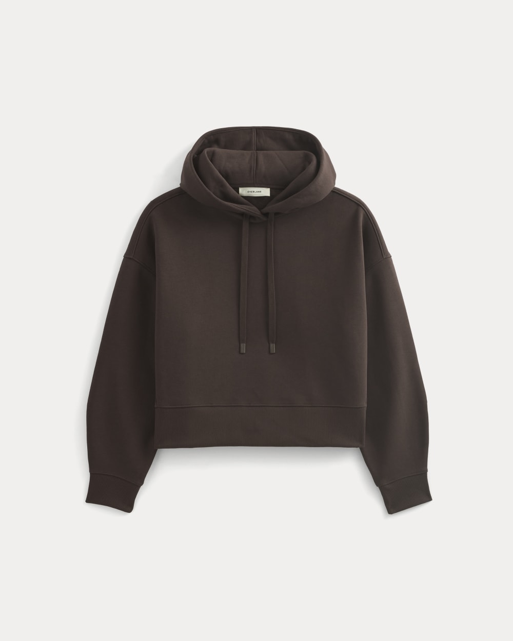 Cropped Luxe Fleece Hoodie | Dark Chocolate