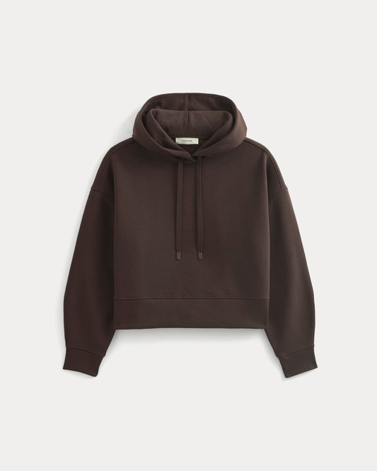Cropped Luxe Fleece Hoodie | Dark Chocolate