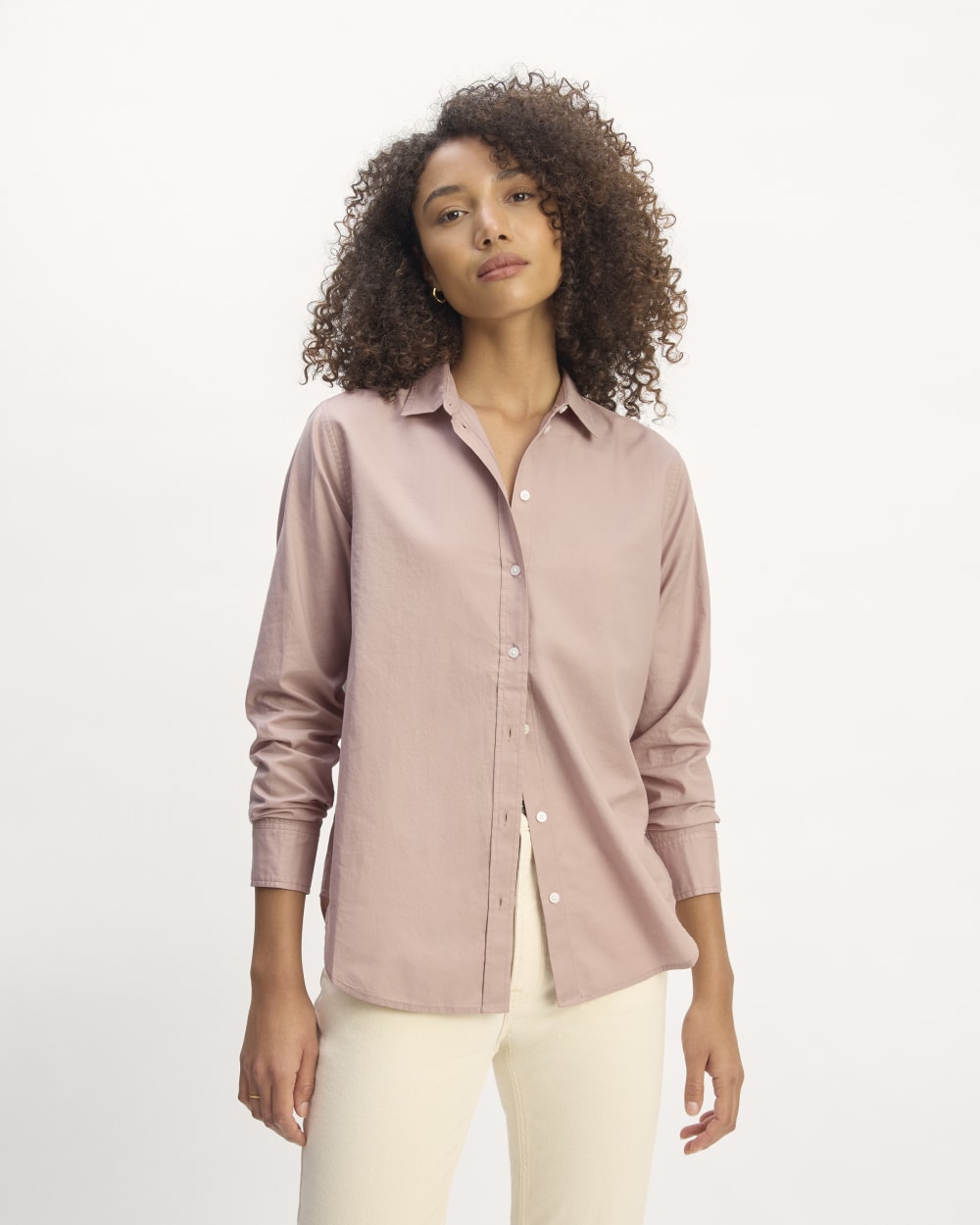 The Must-Have Shirt in Silky Cotton | Dusty Rose