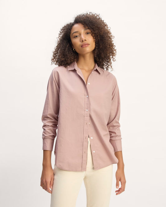 The Must-Have Shirt in Silky Cotton | Dusty Rose