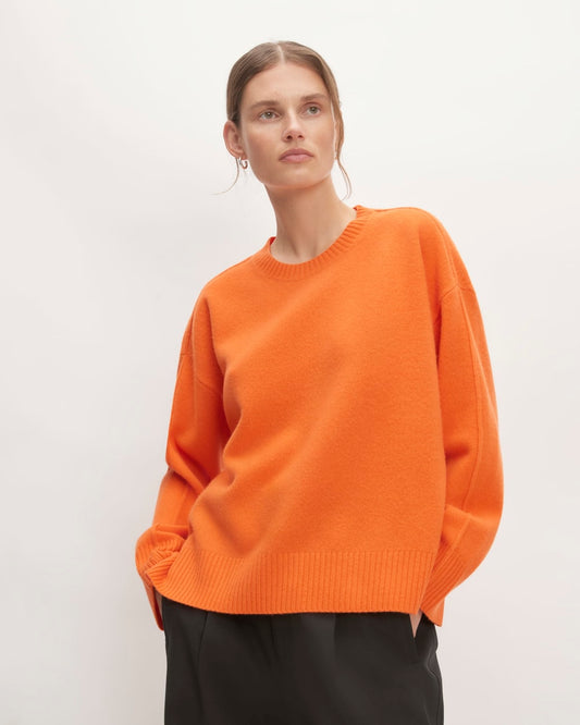 The Good Merino Wool Crewneck Sweater | Orange