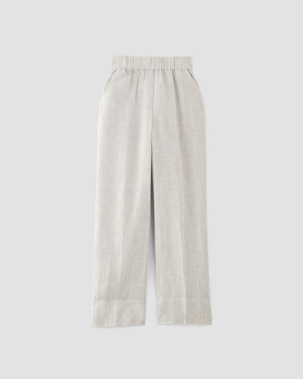 The Linen Easy Pant | Stone / White