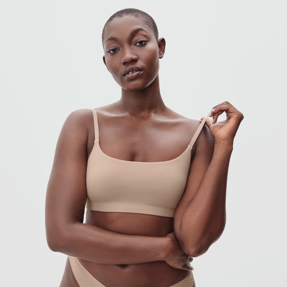 The Invisible Square-Neck Bralette | Light Tan